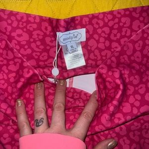 Pink leopard print mud pie leggings